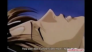 Barren hentai guy was rescued by his partner